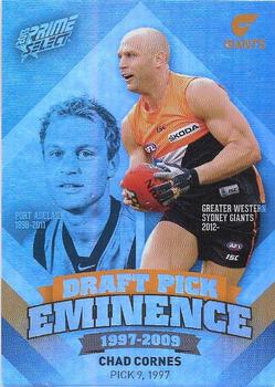 2013 Select Prime AFL - Draft Pick Eminence 1997-2009 #DPE45 Chad Cornes Front
